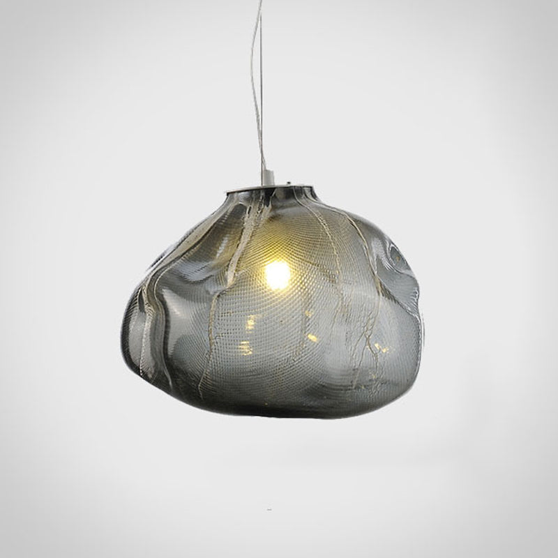 Glass Hanging Pendant Light Creative 1 Light Living Room Modern Hanging Light Fixtures