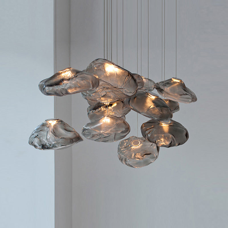 Glass Hanging Pendant Light Creative 1 Light Living Room Modern Hanging Light Fixtures