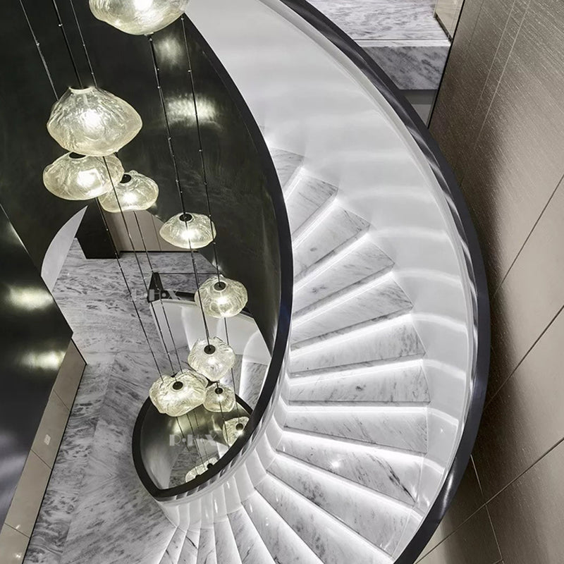 Glass Hanging Pendant Light Creative 1 Light Living Room Modern Hanging Light Fixtures