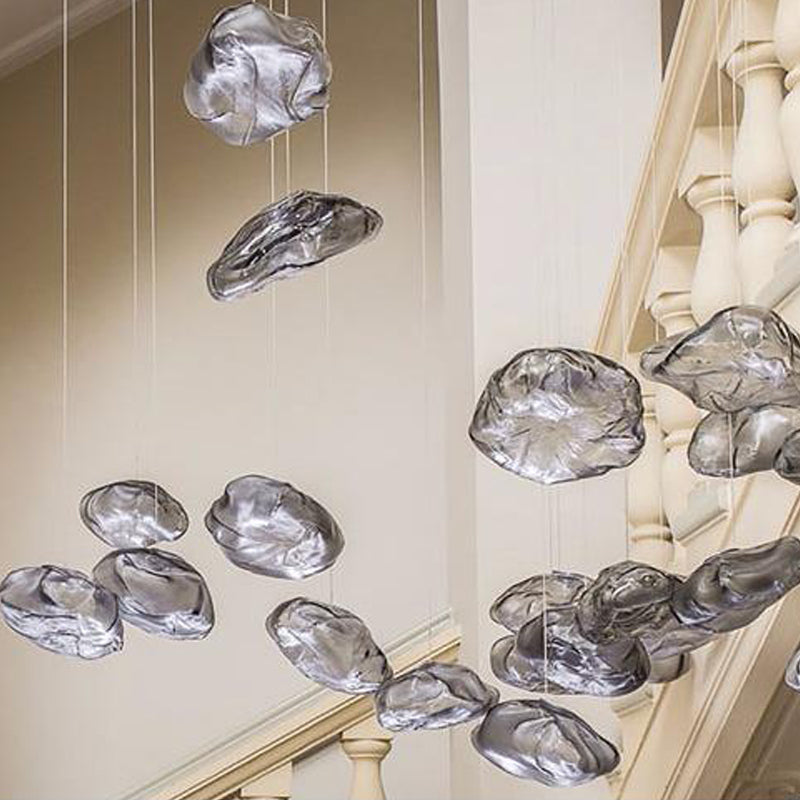 Glass Hanging Pendant Light Creative 1 Light Living Room Modern Hanging Light Fixtures