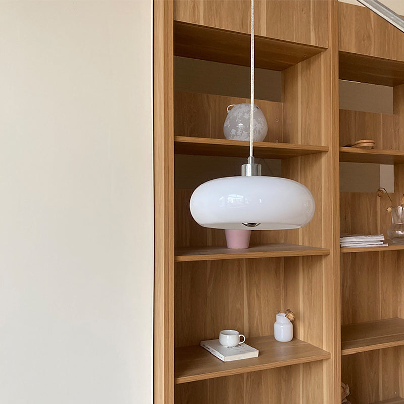 Pendentif tambour pendant suspension de la chambre en verre suspension de style moderne