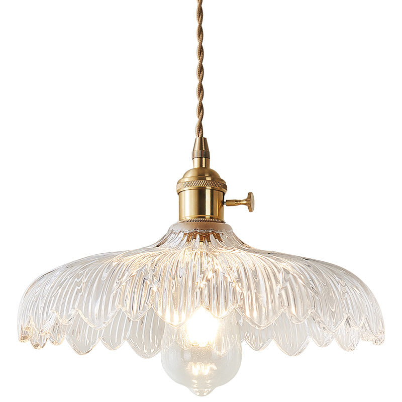 Single Head Glass Hanging Light Modern Pendant Lighting for Living Room Dinning Room