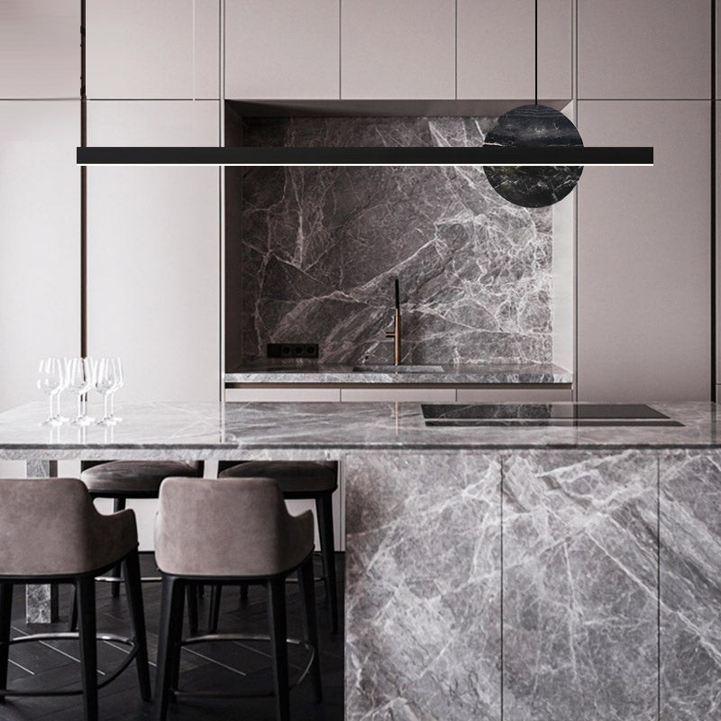 Modern Simple Dining Chandelier Light Metal Pendant Lamp Fixture for Dining Room