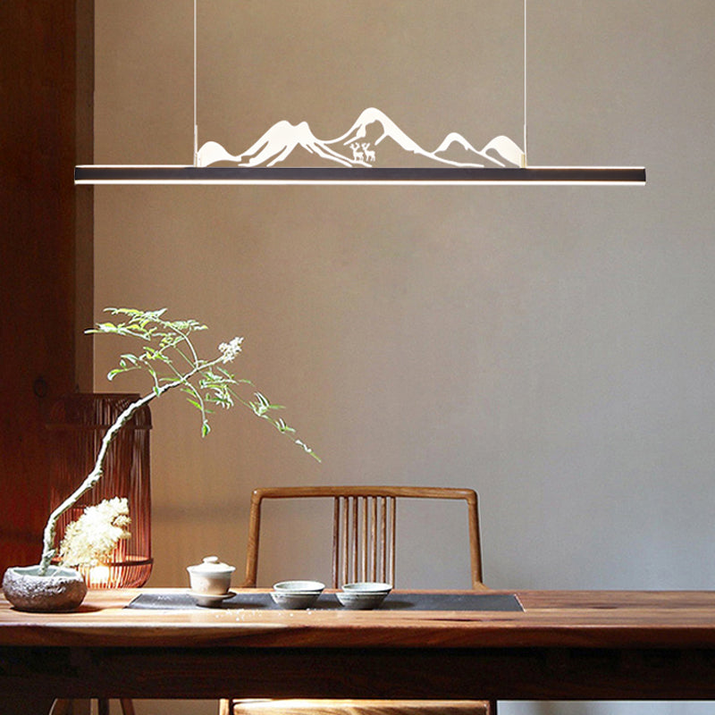 Modern Dining Chandelier Light Modern Rectangle Pendant Lamp Fixture for Dining Room