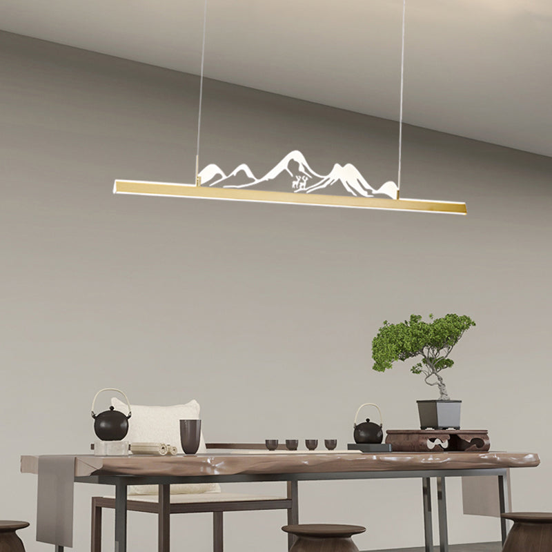 Modern Dining Chandelier Light Modern Rectangle Pendant Lamp Fixture for Dining Room