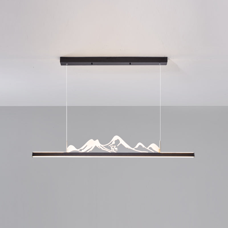 Modern Dining Chandelier Light Modern Rectangle Pendant Lamp Fixture for Dining Room