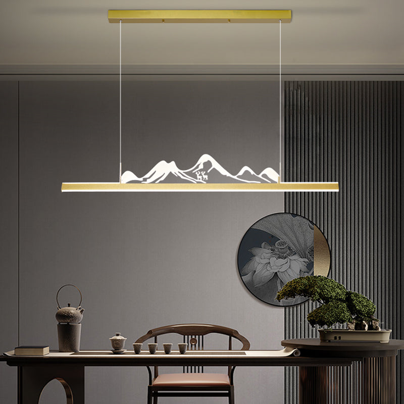 Modern Dining Chandelier Light Modern Rectangle Pendant Lamp Fixture for Dining Room