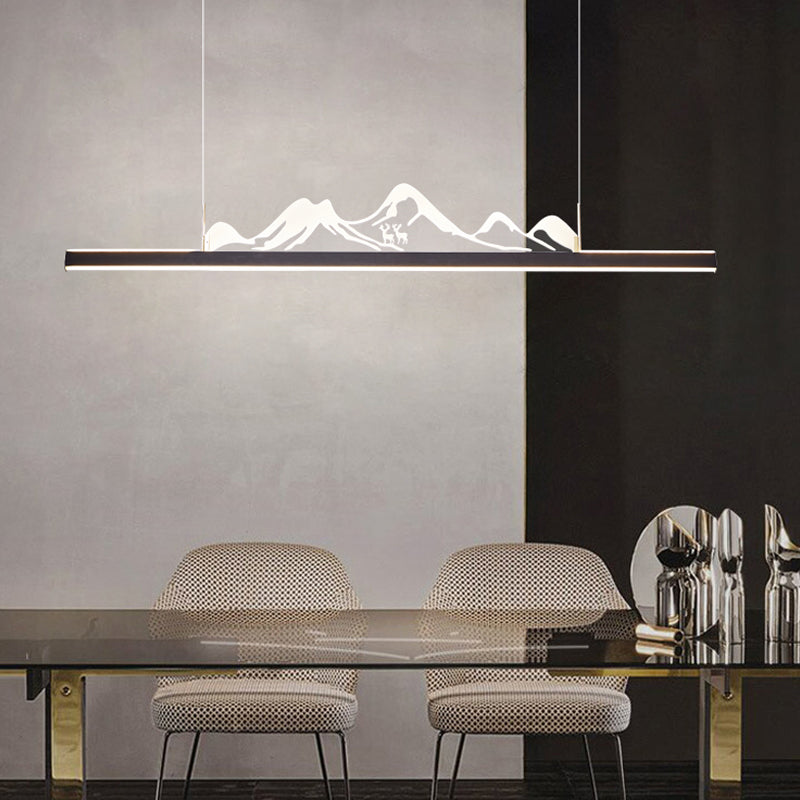 Modern Dining Chandelier Light Modern Rectangle Pendant Lamp Fixture for Dining Room