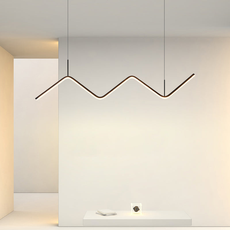 Modern Dining Chandelier Light Modern Dining Room Long Strip Pendant Lamp Fixture