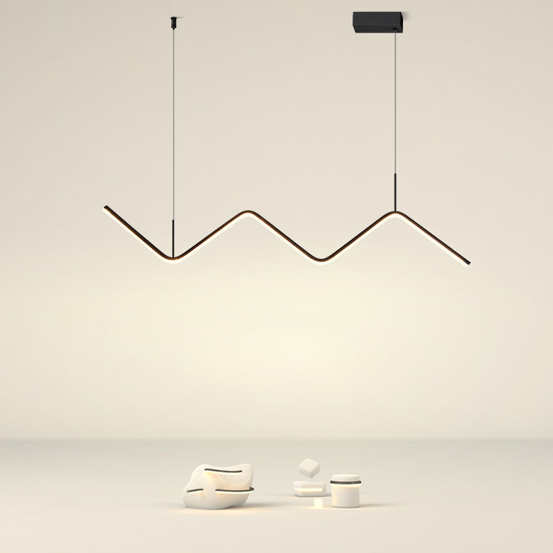 Modern Dining Chandelier Light Modern Dining Room Long Strip Pendant Lamp Fixture