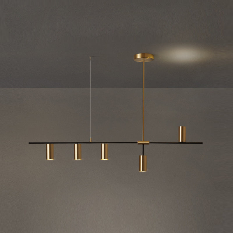 Modern Dining Chandelier Light Cylindrical Shade Pendant Light Fixture for Dining Room