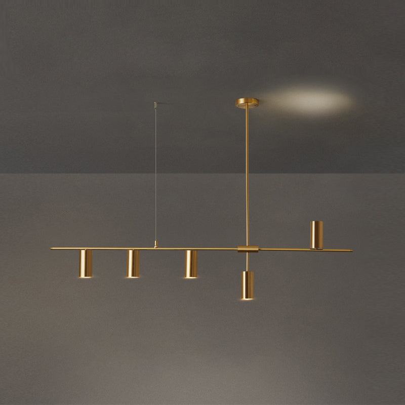 Modern Dining Chandelier Light Cylindrical Shade Pendant Light Fixture for Dining Room