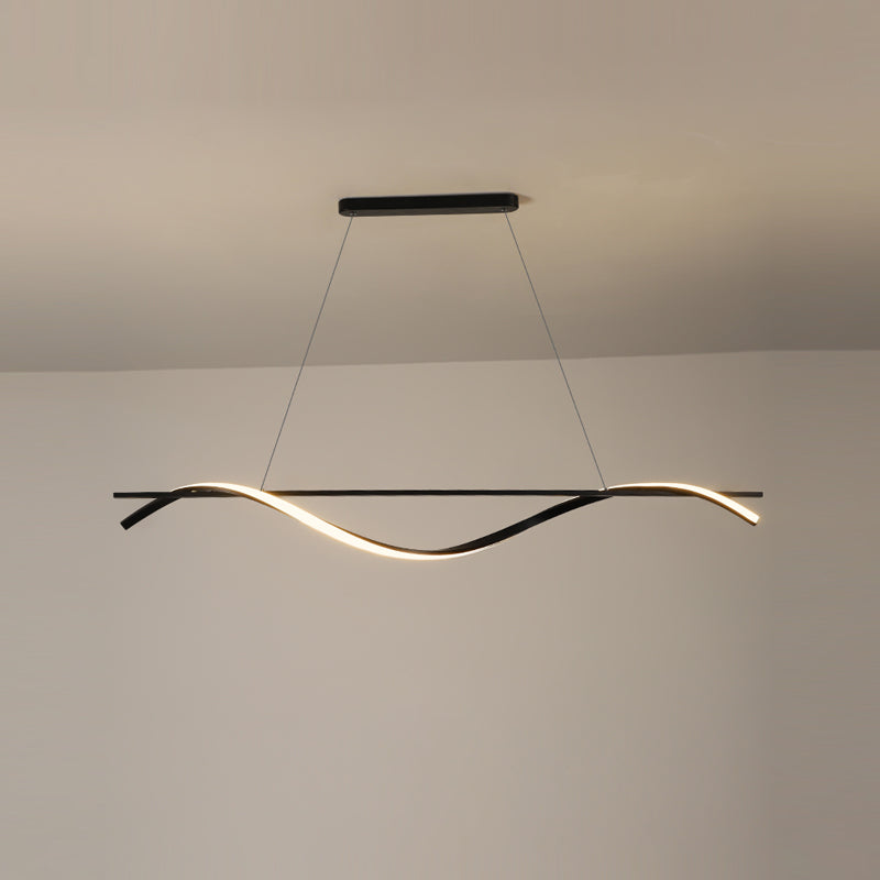 LED Strip Shape Pendant Light Dining Room Kitchen Modern Chandelier Light