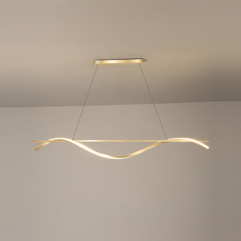 LED Strip Shape Pendant Light Dining Room Kitchen Modern Chandelier Light