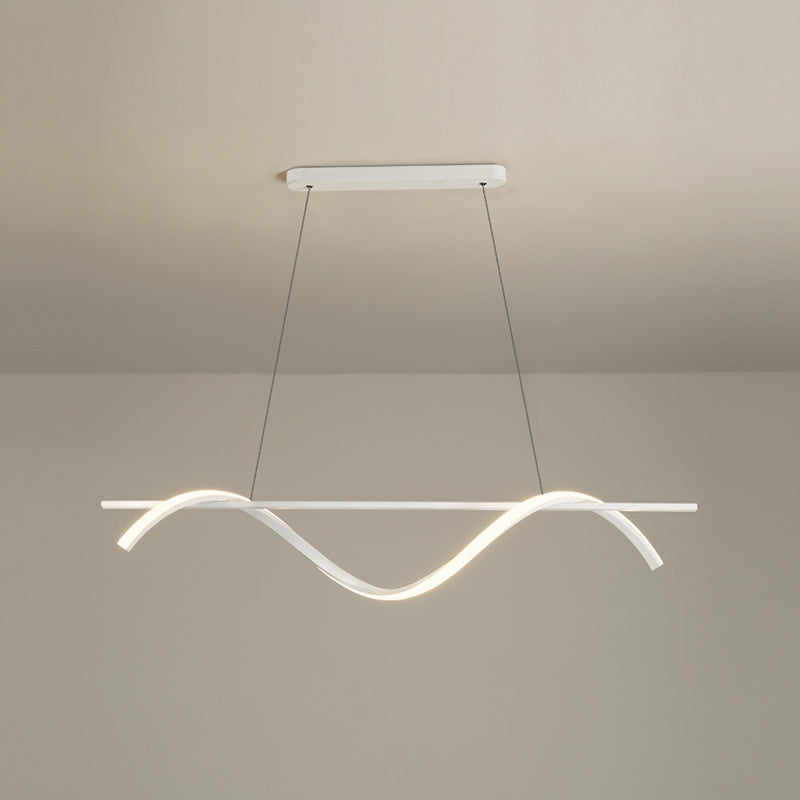 LED Strip Shape Pendant Light Dining Room Kitchen Modern Chandelier Light