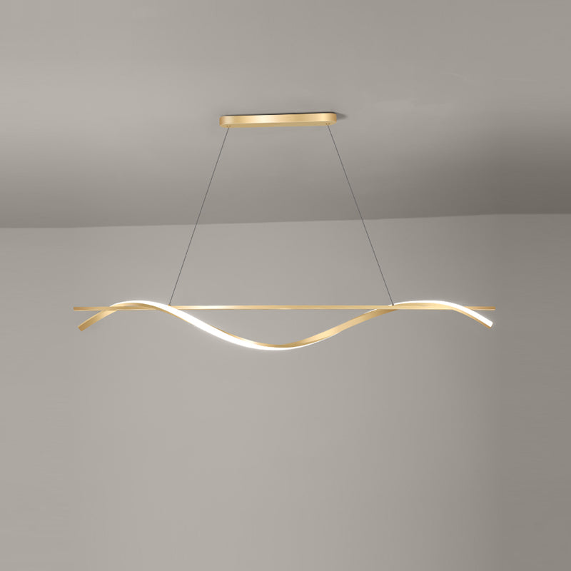 LED Strip Shape Pendant Light Dining Room Kitchen Modern Chandelier Light