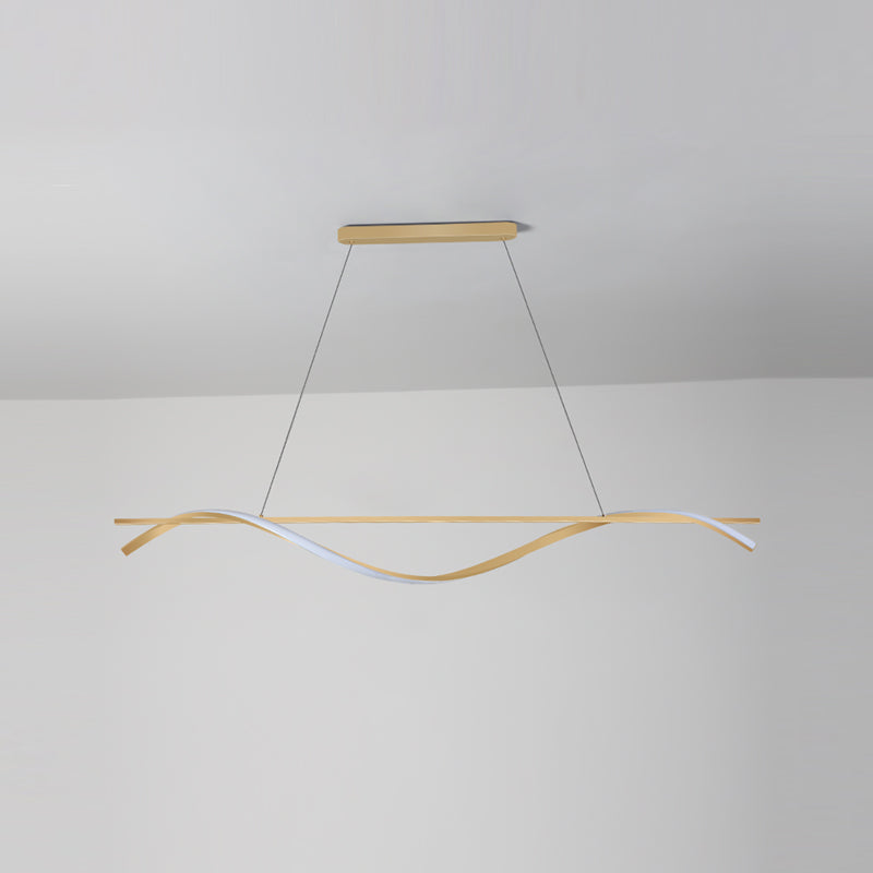 LED Strip Shape Pendant Light Dining Room Kitchen Modern Chandelier Light