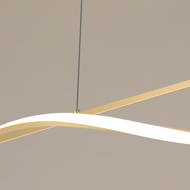 LED Strip Shape Pendant Light Dining Room Kitchen Modern Chandelier Light