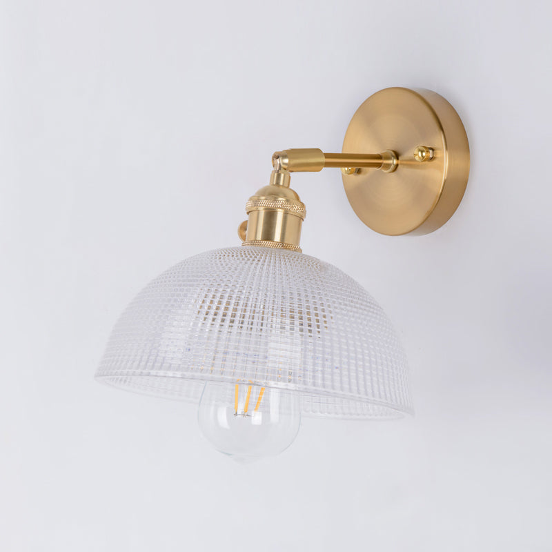 Living Room Metal Wall Sconce Modern 1 Head Glass Wall Mounted Light Fixture