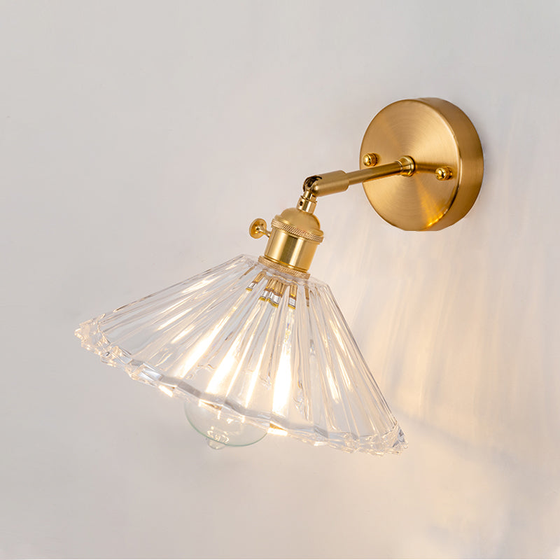 Living Room Metal Wall Sconce Modern 1 Head Glass Wall Mounted Light Fixture