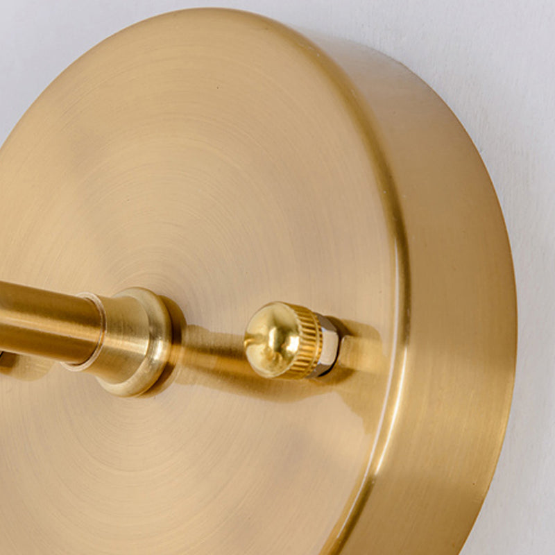 Living Room Metal Wall Sconce Modern 1 Head Glass Wall Mounted Light Fixture