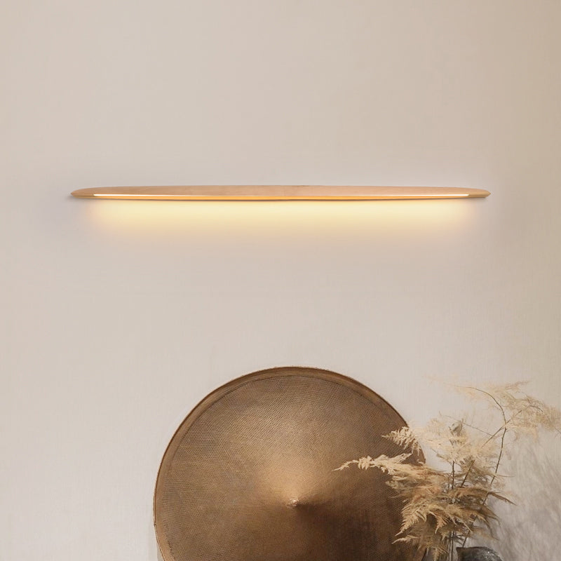 Modern Household Wall Light Creative Wall Sconce with Wooden Shade for Sitting Room