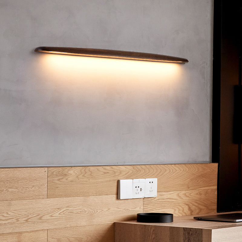 Modern Household Wall Light Creative Wall Sconce with Wooden Shade for Sitting Room