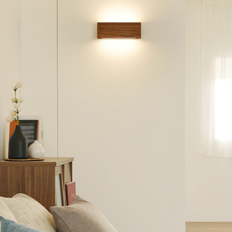 Lámpara de pared de estilo moderno lámparas de pared creativas de madera para sala de estar de dormitorio
