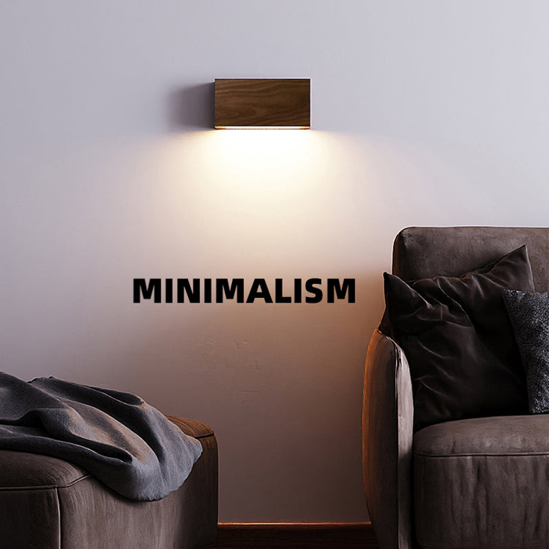 Lámpara de pared de estilo moderno lámparas de pared creativas de madera para sala de estar de dormitorio