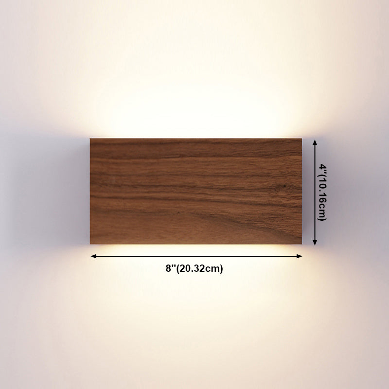 Lámpara de pared de estilo moderno lámparas de pared creativas de madera para sala de estar de dormitorio