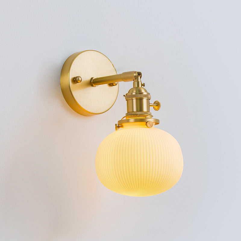 Sentón de vidrio pared apliques moderno 1 cabeza de pared montada en la pared