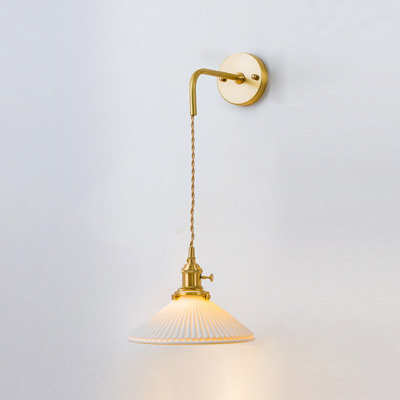 Sentón de vidrio pared apliques moderno 1 cabeza de pared montada en la pared