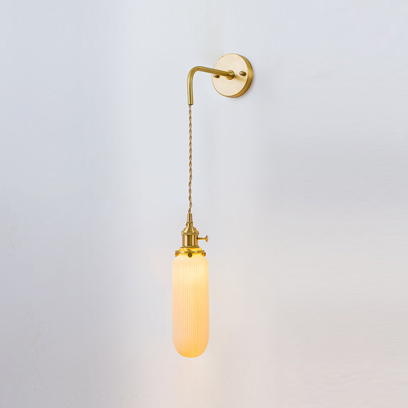 Sentón de vidrio pared apliques moderno 1 cabeza de pared montada en la pared