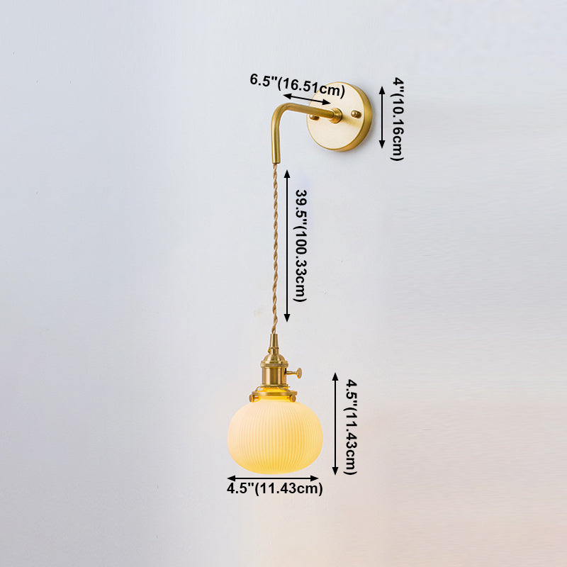 Sentón de vidrio pared apliques moderno 1 cabeza de pared montada en la pared