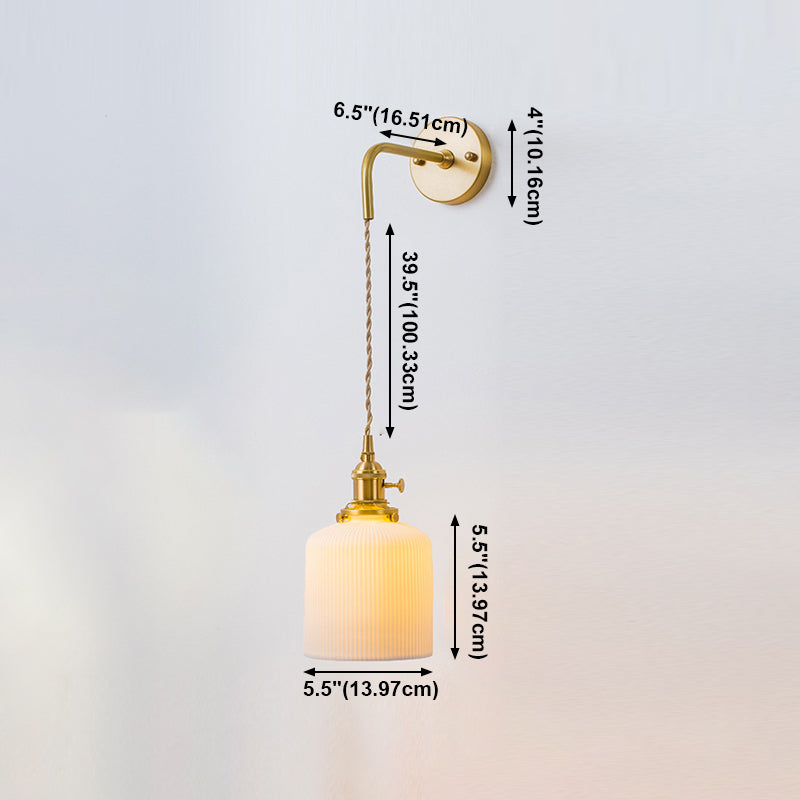 Sentón de vidrio pared apliques moderno 1 cabeza de pared montada en la pared