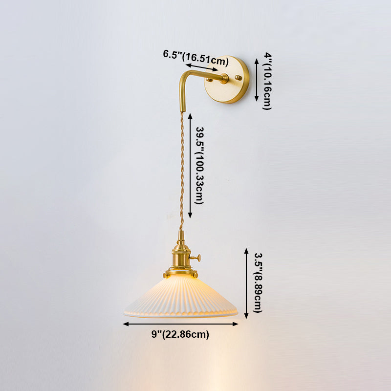 Sentón de vidrio pared apliques moderno 1 cabeza de pared montada en la pared