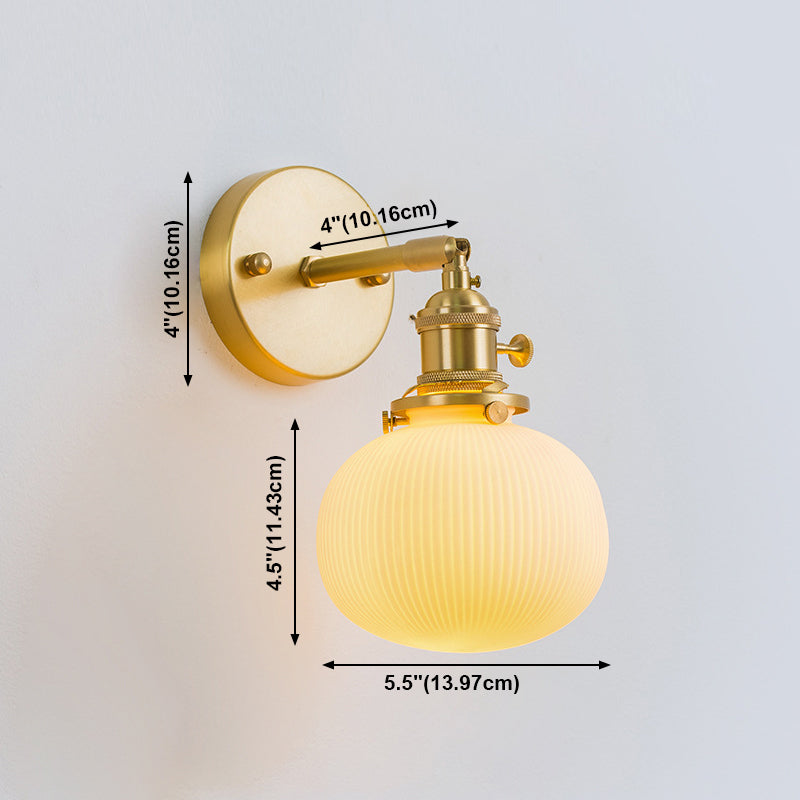Sentón de vidrio pared apliques moderno 1 cabeza de pared montada en la pared