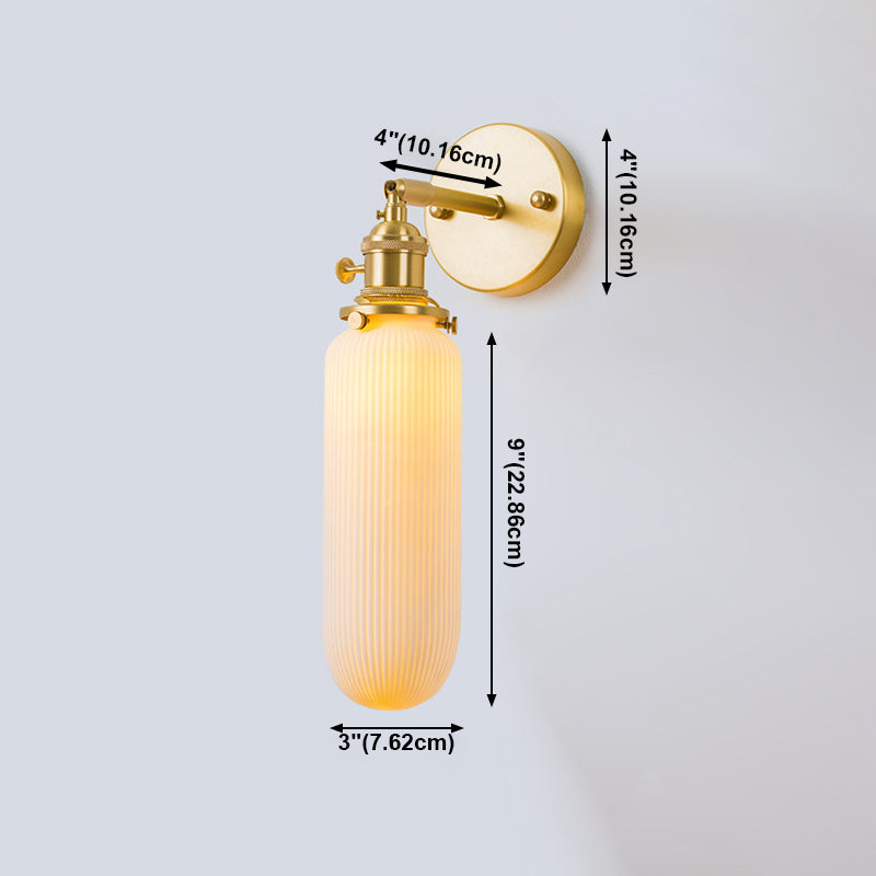 Sentón de vidrio pared apliques moderno 1 cabeza de pared montada en la pared