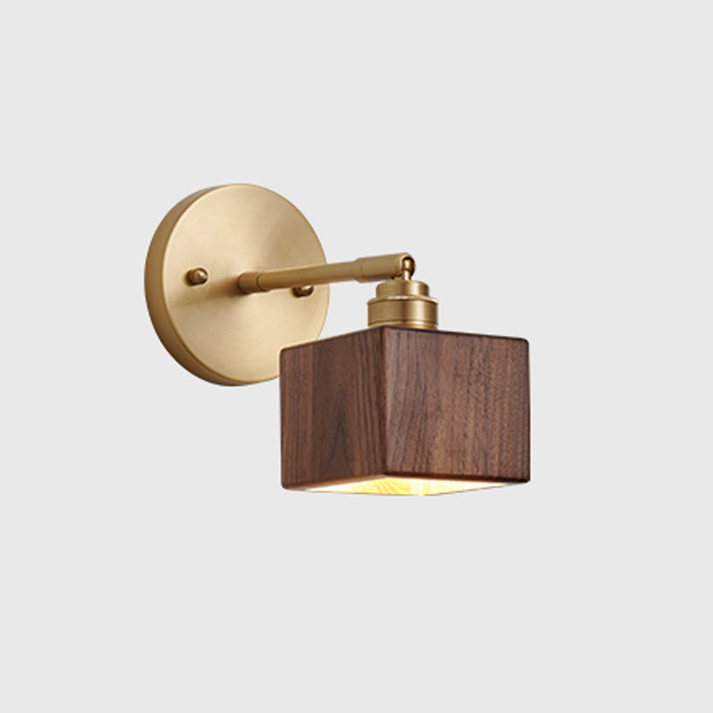 Luz de pared de madera de estilo de pared de estilo contemporáneo para el dormitorio