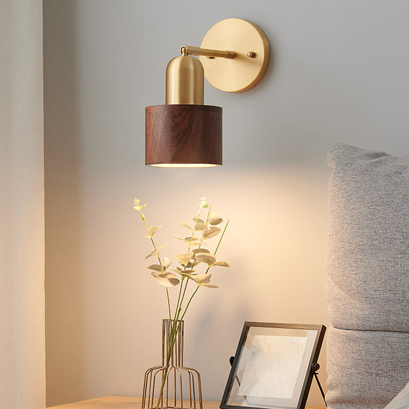Luz de pared de madera de estilo de pared de estilo contemporáneo para el dormitorio