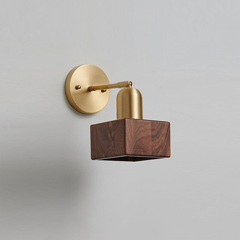 Luz de pared de madera de estilo de pared de estilo contemporáneo para el dormitorio