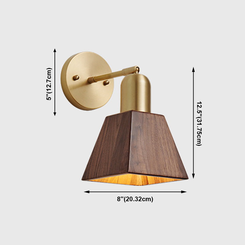 Luz de pared de madera de estilo de pared de estilo contemporáneo para el dormitorio
