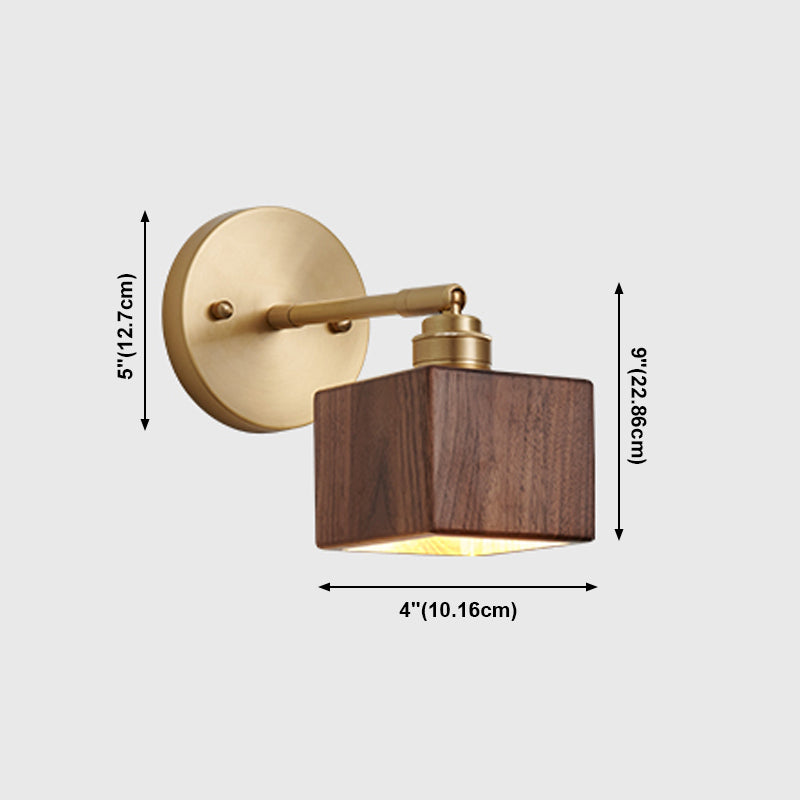 Luz de pared de madera de estilo de pared de estilo contemporáneo para el dormitorio