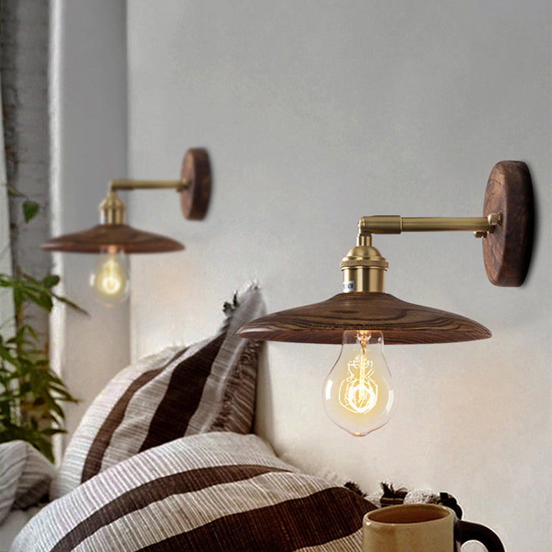 Dormitorio lámparas de apliques simples 1 iluminación de pared de muro de lámpara de madera