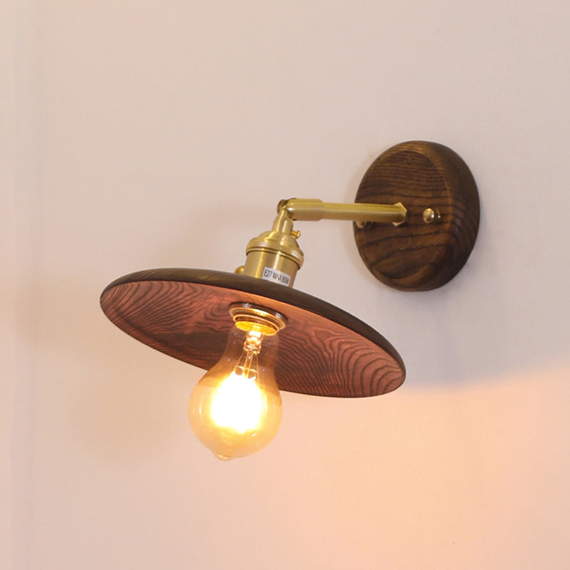 Dormitorio lámparas de apliques simples 1 iluminación de pared de muro de lámpara de madera