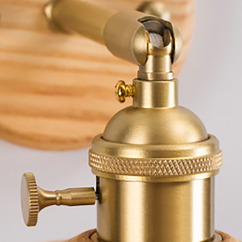 Dormitorio lámparas de apliques simples 1 iluminación de pared de muro de lámpara de madera