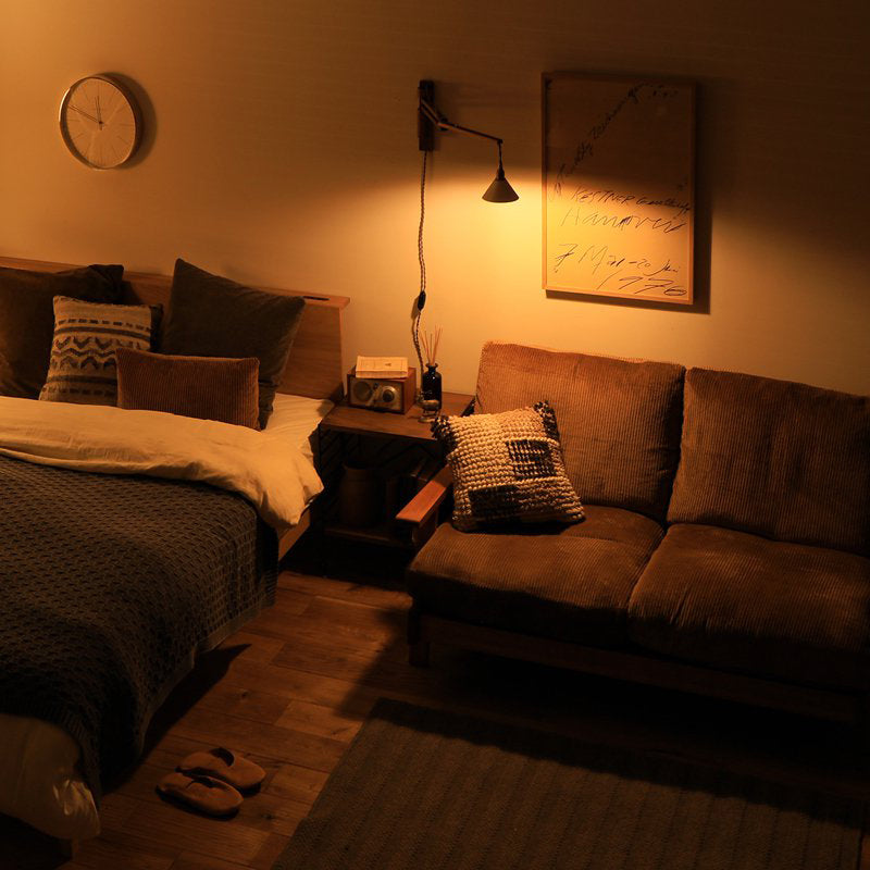 Lámpara de pared de madera ligera de pared de pared doméstica contemporánea para sala de estar de dormitorio