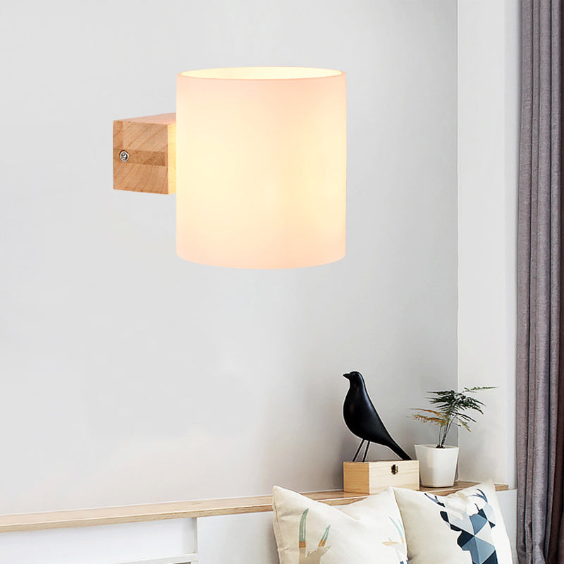 Application de mur de tête simple à 1 tête en verre blanc luminaire de plateau pour salle de lecture pour la salle de lecture