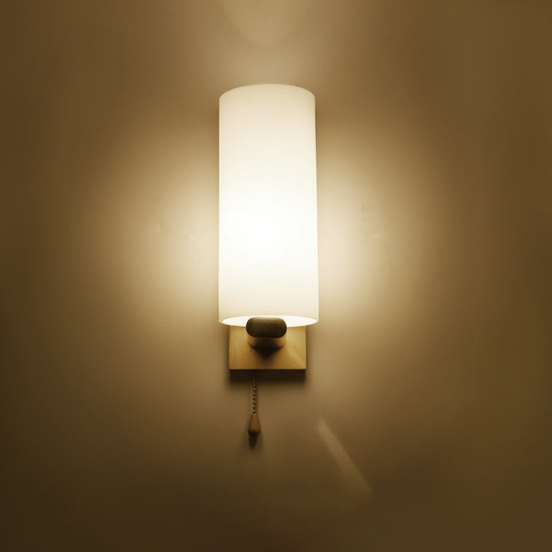 Luz de pared de madera de estilo moderno lámparas de pared creativa para dormitorio de hotel