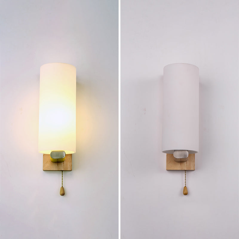 Luz de pared de madera de estilo moderno lámparas de pared creativa para dormitorio de hotel